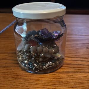 Mystery jewelry, jar, costume, and craft jewelry